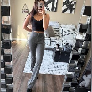 Zara Black and Gray Flare Pants